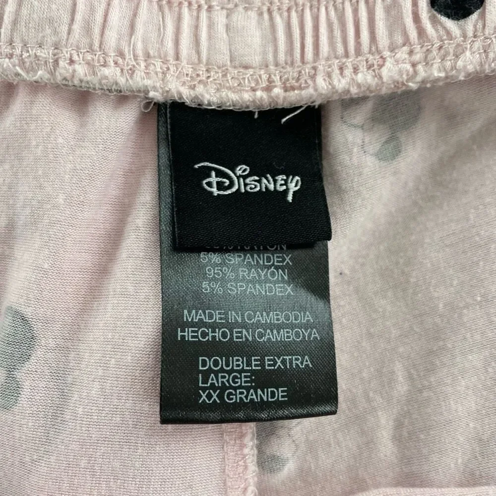 Disney Minnie Mouse Short Pajama Set Pink XXL - Picture 9 of 9